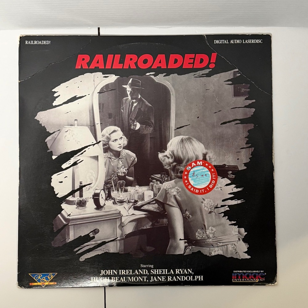 Railroaded! LaserDisc 1947 Film Noir Anthony Mann John Ireland Image Ent